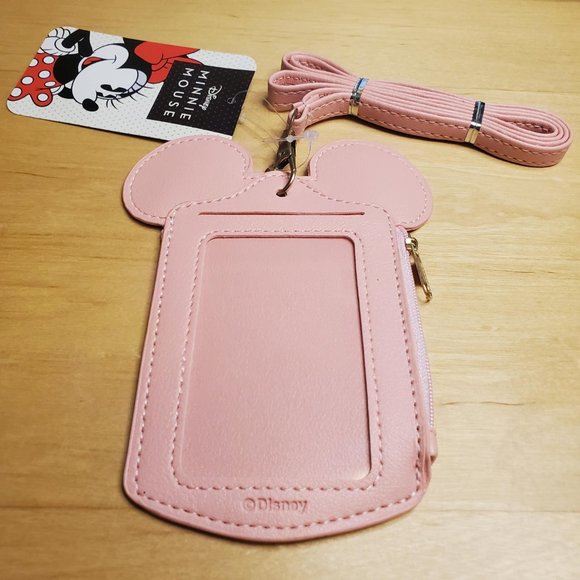 SOLD! - Disney Minnie Mouse Pink Lanyard ID Card Badge Holder Wallet Concept One - Picture 3 of 12